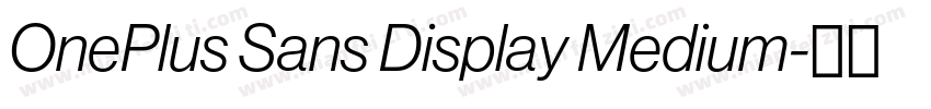 OnePlus Sans Display Medium字体转换
